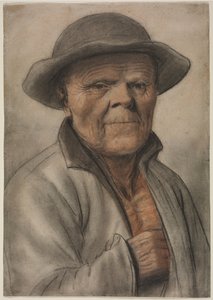 Porträtt av en gammal man, 1600-tal. av Nicolas Lagneau