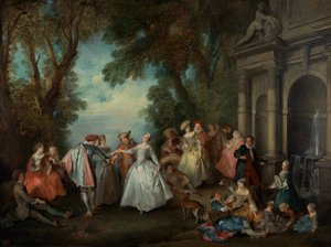 Dans före en fontän, ca 1724 (olja på duk)