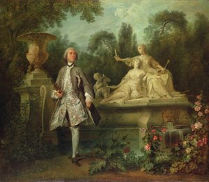 Porträtt av skådespelaren Grandval, ca 1742 (olja på duk) av Nicolas Lancret