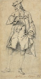 Ung Man Stå av Nicolas Lancret