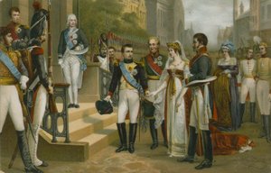 Napoleon tar emot drottning Louise av Preussen i Tilsit, 6 juli 1807