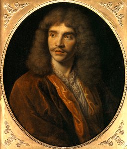 Porträtt av Jean Baptiste Poquelin dit Moliere (1622-1673) Målning av Nicolas Mignard (1606-1668) 1600-talet sön. 0,73 m. - Porträtt av Jean Baptiste Poquelin känd som Moliere (1622-1673). Målning av Nicolas Mignard (1606-1668) - 1600-talet. 0,73 m.