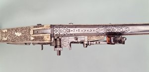 Ett par presentationspistoler i flintlås med silvermonteringar, traditionellt givna av Napoleon I till sin bror Joseph Bonaparte när denne fick Spaniens krona, troligen 1808. Tillverkad av Nicholas Noel Boutet, Versailles