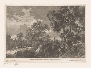Skogslandskap med herdar med flock Skogslandskap (serietitel) av Nicolas Perelle