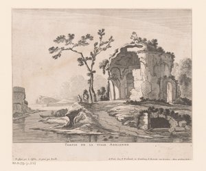 Ruinen av Villa Adriana City Temple Adrianne (titel på objekt)