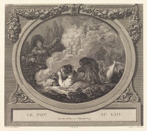 Mjölkkannan av Nicolas Ponce after Jean Honoré Fragonard