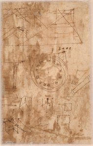Arkitektoniska klotter (verso) av Nicolas Poussin