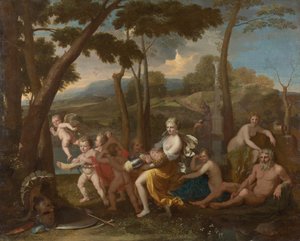 Armida rövar bort den sovande Rinaldo av Nicolas Poussin