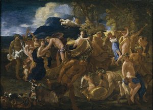 Bacchanal eller Bacchus och Ariadne av Nicolas Poussin