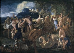 Bacchanal eller Bacchus och Ariadne av Nicolas Poussin