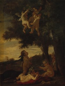 Amorer och genier, 1630-1633 av Nicolas Poussin