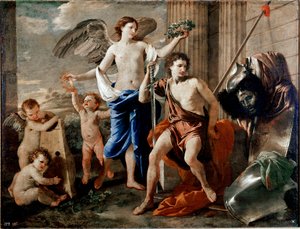 Davids triumf. Målning av Nicolas Poussin av Nicolas Poussin