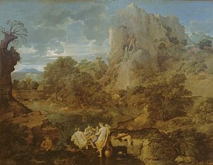 Landskap med Hercules och Cacus, c.1656 av Nicolas Poussin