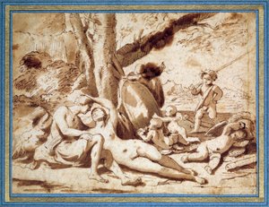 Mars och Venus av Nicolas Poussin