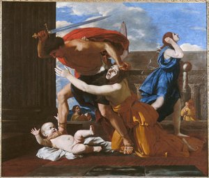 Massaker der Unschuldigen av Nicolas Poussin