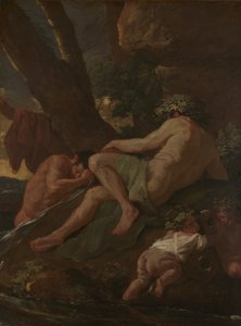 Midas Washing at the Source of the Pactolus, ca. 1627. av Nicolas Poussin
