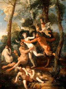 Pan och Syrinx av Nicolas Poussin