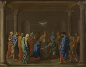 Sju sakrament: äktenskap, ca 1637-1640 av Nicolas Poussin