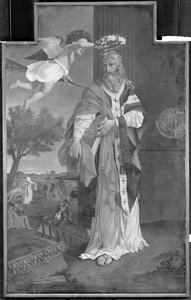 St. Denis krönt av en ängel av Nicolas Poussin