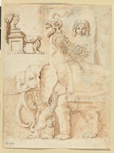 Studier efter Andrea Mantegna, Giulio Romano och antiken av Nicolas Poussin