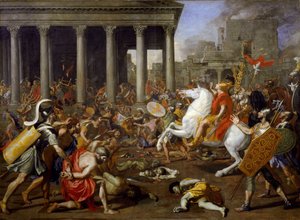 Titus förstörelse av templen i Jerusalem av Nicolas Poussin