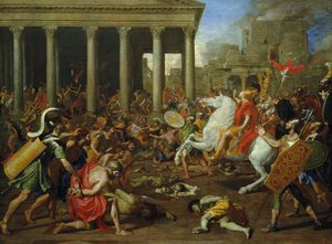 Förstörelsen av templen i Jerusalem av Titus, c.1638/39 av Nicolas Poussin