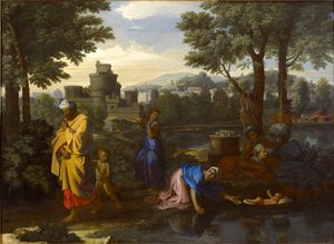 Utläggningen av Moses, 1654 av Nicolas Poussin