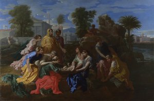 Fyndet av Moses, 1651 av Nicolas Poussin