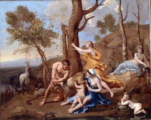 The Nurture of Jupiter av Nicolas Poussin