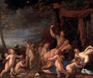Ovidius triumf (olja på duk) av Nicolas Poussin