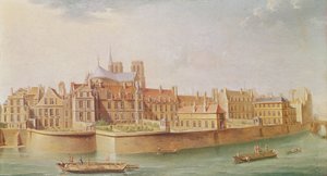 Nyumba zilizo karibu na Notre-Dame, Paris swed av Nicolas Raguenet