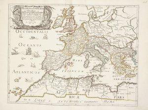Karta över det romerska riket, c.1675-76 av Nicolas Sanson DAbbeville