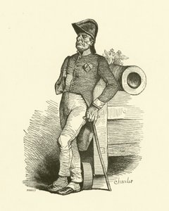 Pensionären (gravyr) av Nicolas Toussaint (after) Charlet