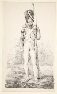 Foot Grenadier of the Old Guard, från serien La Vieille Armee Francaise av Nicolas Toussaint Charlet
