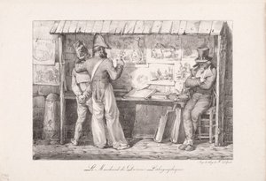 Litografisäljaren av Nicolas Toussaint Charlet