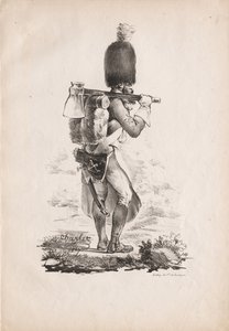 Militära dräkter: Infantry Sapper, 1817-1818. av Nicolas Toussaint Charlet
