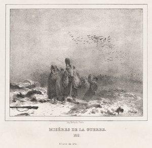 Moraliskt och filosofiskt alfabet för användning av små och stora barn: Krigets elände (1812) av Nicolas Toussaint Charlet