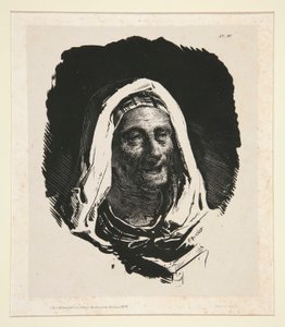 Gammal kvinnas huvud av Nicolas Toussaint Charlet