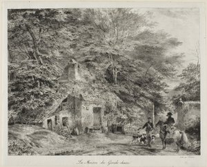 Viltmästarens stuga, från albumet från 1826 av Nicolas Toussaint Charlet