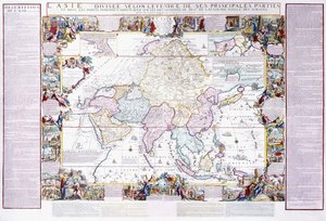 Karta över Asien, 1740