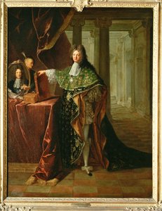 Jean-Baptiste Colbert, markis de Torcy, brorson till den store Colbert ;minister och diplomat i tjänst hos Ludvig XIV ... (målning på duk) av Nicolas de Largillière