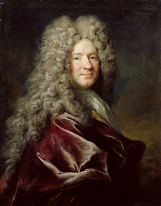 Porträtt av en man som bär en violett mantel, ca 1700 (olja på duk) av Nicolas de Largillière