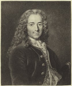Voltaire (fotogravyr) av Nicolas de Largillière