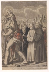 Kristi triumfprocession med figurer från gamla och nya testamentet Jesu Kristi triumf (titel på objekt)