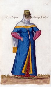 Turkisk kvinna med Niquab (illustration)