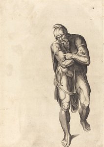 Striding Man av Nicolaus Beatrizet after Michelangelo