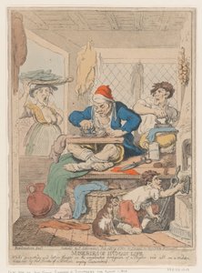 Miseries of Human Life: While Deep in Study and Lost in Thought in the Comlicated..., oktober 1807. av Nicolaus Heideloff