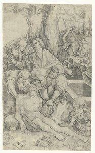 Kristi begravning av Nicoletto da Modena (attributed to)