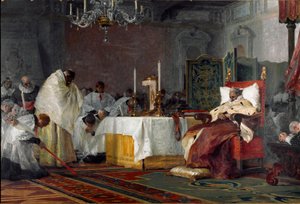 The Last Moments of Charles-Emmanuel (Charles Emmanuel) I of Savoy (1562-1630) Målning av Niccolo Barabino (1832-1891) 1891 Genes Galleria d