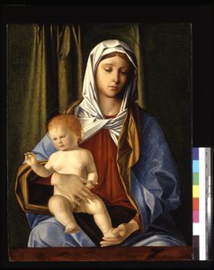 Madonna And Child (tempera och olja på trä)